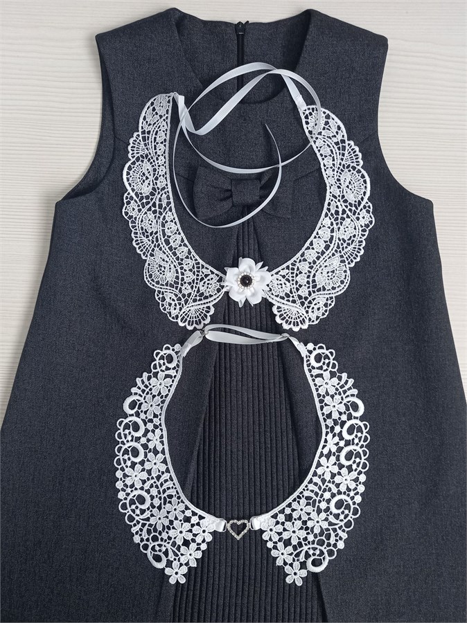 Воротник кружевной съемный "Агата" комплект / Воротник текстильный / Bazanova_accessories 005-0019
