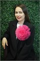 Цветок "Шик" красный / Большой цветок / Брошь Bazanova_accessories 004-0014К
