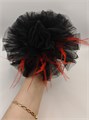 Цветок "Шик" красный / Большой цветок / Брошь Bazanova_accessories 004-0014К