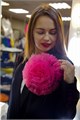 Цветок "Шик" красный / Большой цветок / Брошь Bazanova_accessories 004-0014К