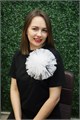 Цветок "Шик" красный / Большой цветок / Брошь Bazanova_accessories 004-0014К
