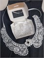 Воротник кружевной съемный "Агата" комплект / Воротник текстильный / Bazanova_accessories 005-0019