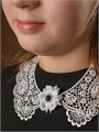 Воротник кружевной съемный "Агата" комплект / Воротник текстильный / Bazanova_accessories 005-0019