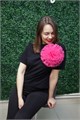 Цветок "Шик" красный / Большой цветок / Брошь Bazanova_accessories 004-0014К